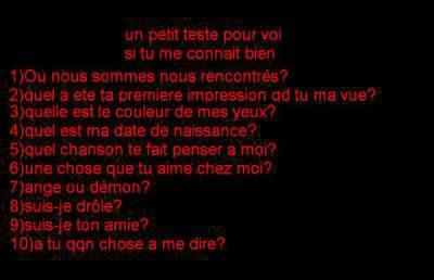 petit questionaire