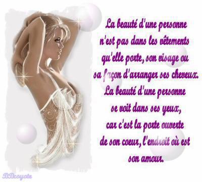la beaut&eacute; d'une personne